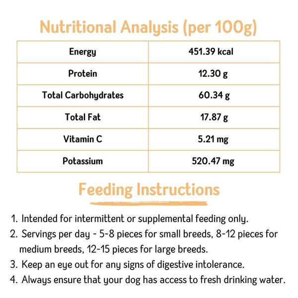 Peanut Butter Banana Nibblets - Shop authentic Indian Pet Supplies by Nuts over Mutts