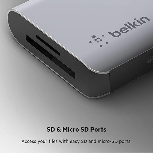 Buy Belkin USB C Hub, 7-in-1 MultiPort Adapter Dock with 4K HDMI 1.4 ...