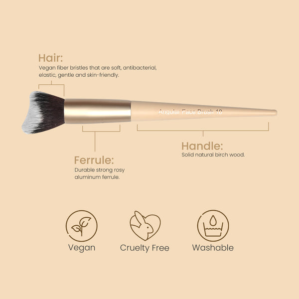 Angular Face Brush 10 - Shop authentic Indian Beauty by Milagro Beauty