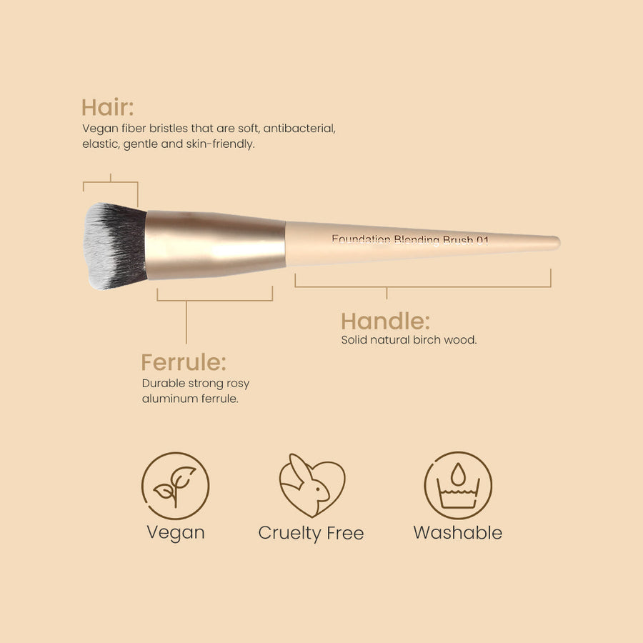Foundation Blending Brush 01 - Shop authentic Indian Beauty by Milagro Beauty