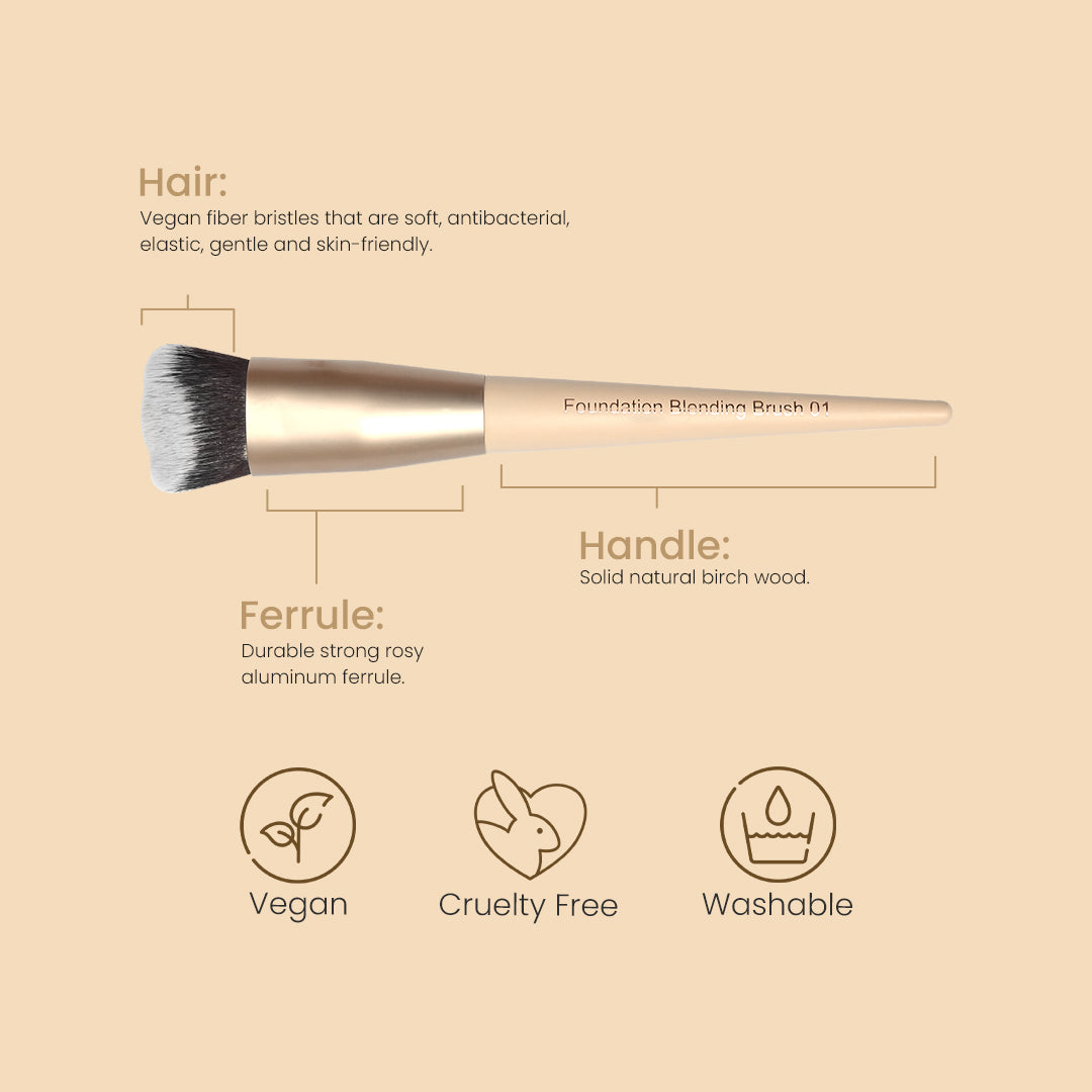 Foundation Blending Brush 01 - Shop authentic Indian Beauty by Milagro Beauty