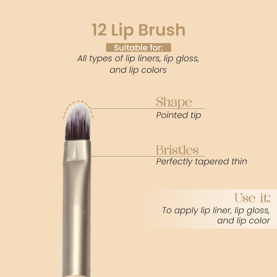 Lip Brush 12 - Shop authentic Indian Beauty by Milagro Beauty