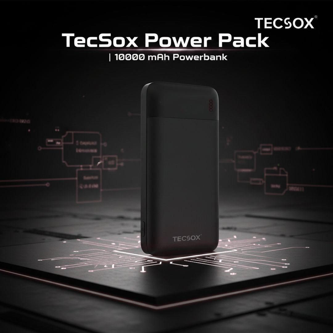 TecSox 10000 mAh Power Bank | 25W