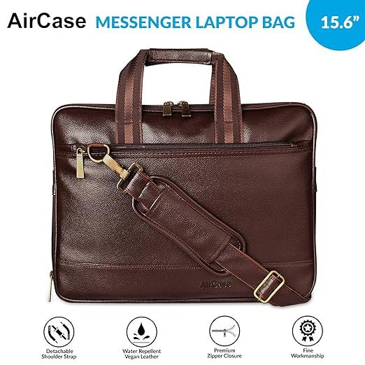 Buy AirCase C54 Vegan Leather Multi-Function Laptop Bag For