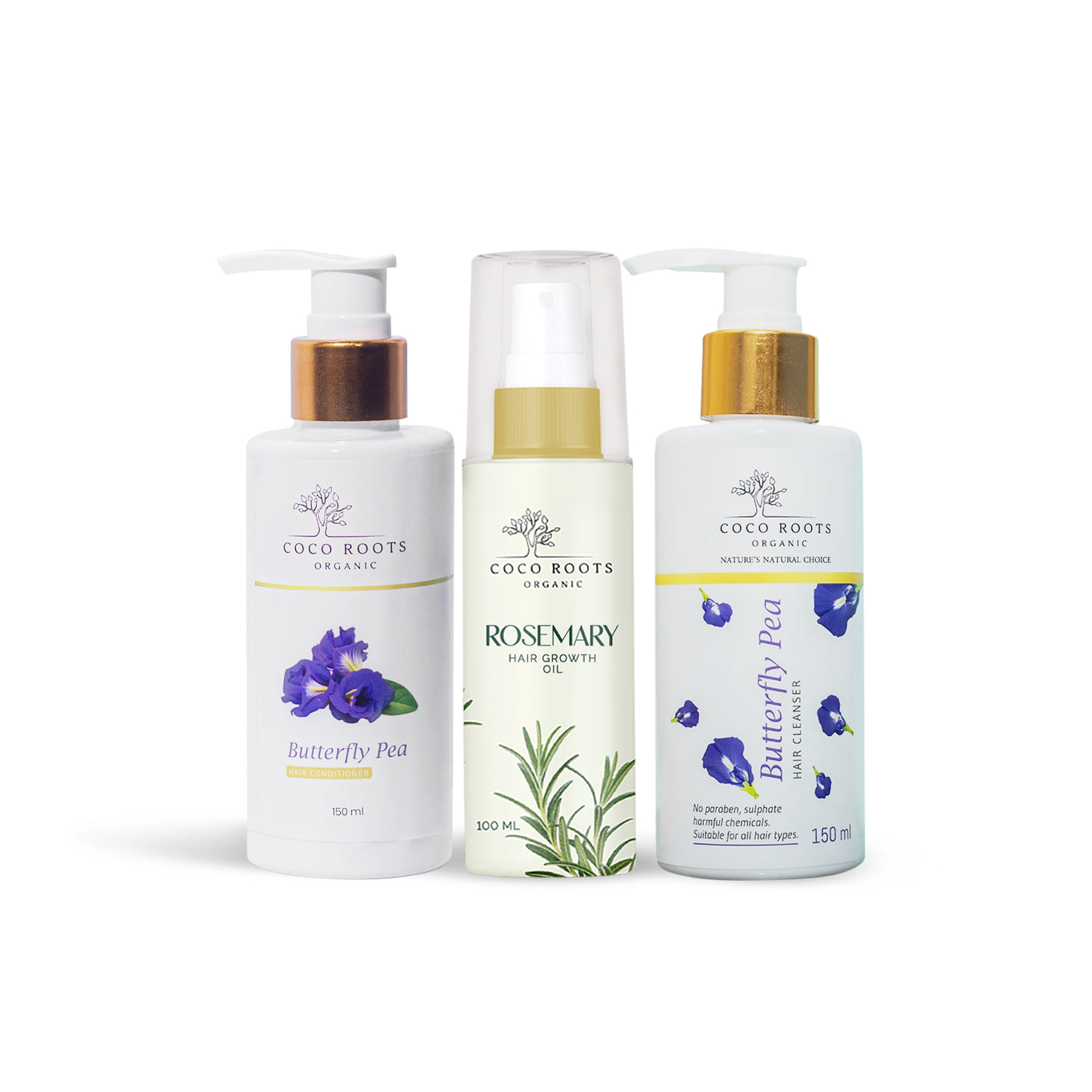 Buy Hair Growth Combo - Rosemary Hair Growth Oil Blue Pea/Butterfly Pea ...