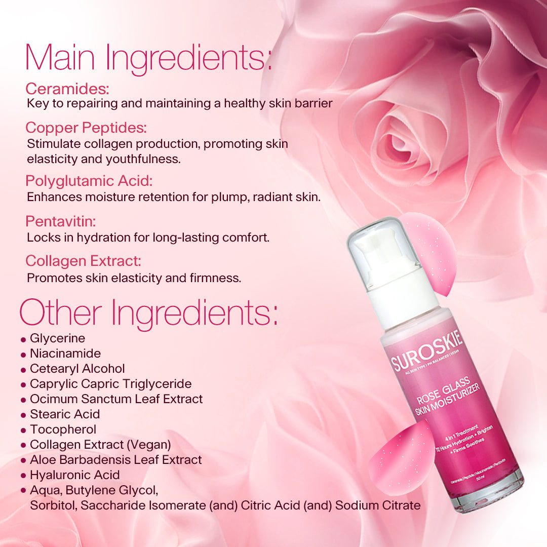 Pack Of 3 | Rose Glass - Skin Moisturizer