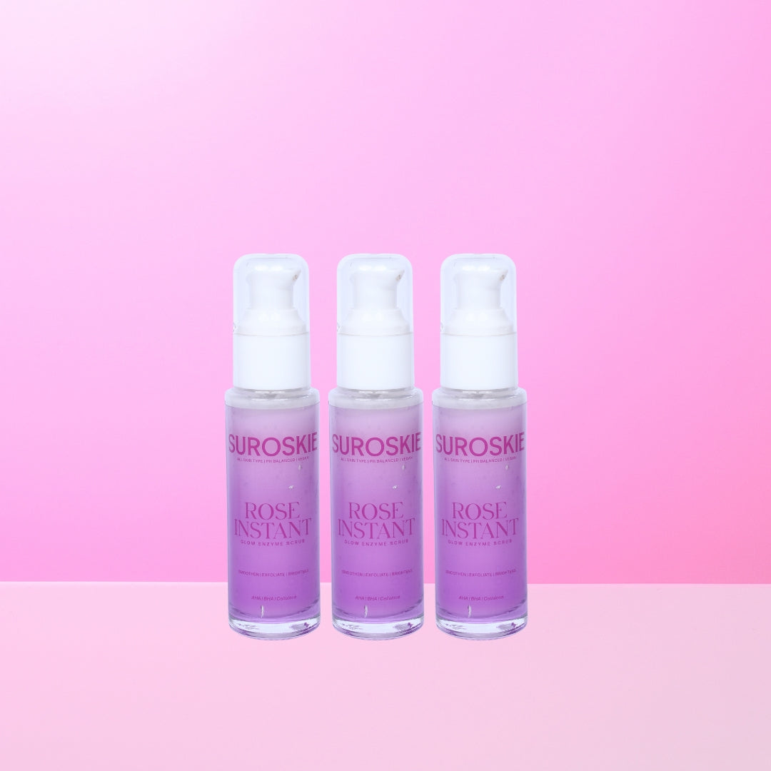 Pack Of 3 ~ Rose Instant - Aha Bha Enzyme Face Scrub