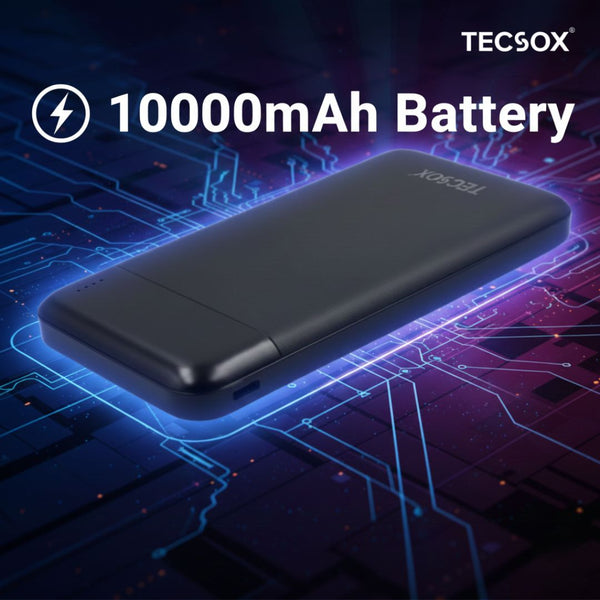 TecSox 10000 mAh Power Bank | 25W