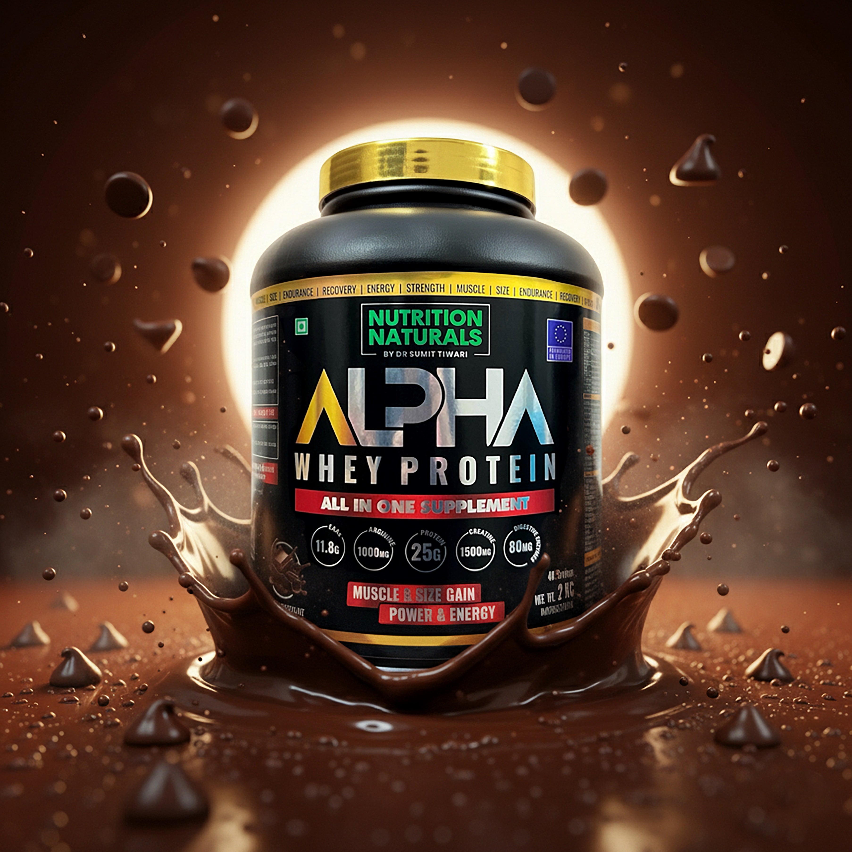 Buy ALPHA WHEY PROTEIN - Whey Protein blend with Digestive Enzymes for ...
