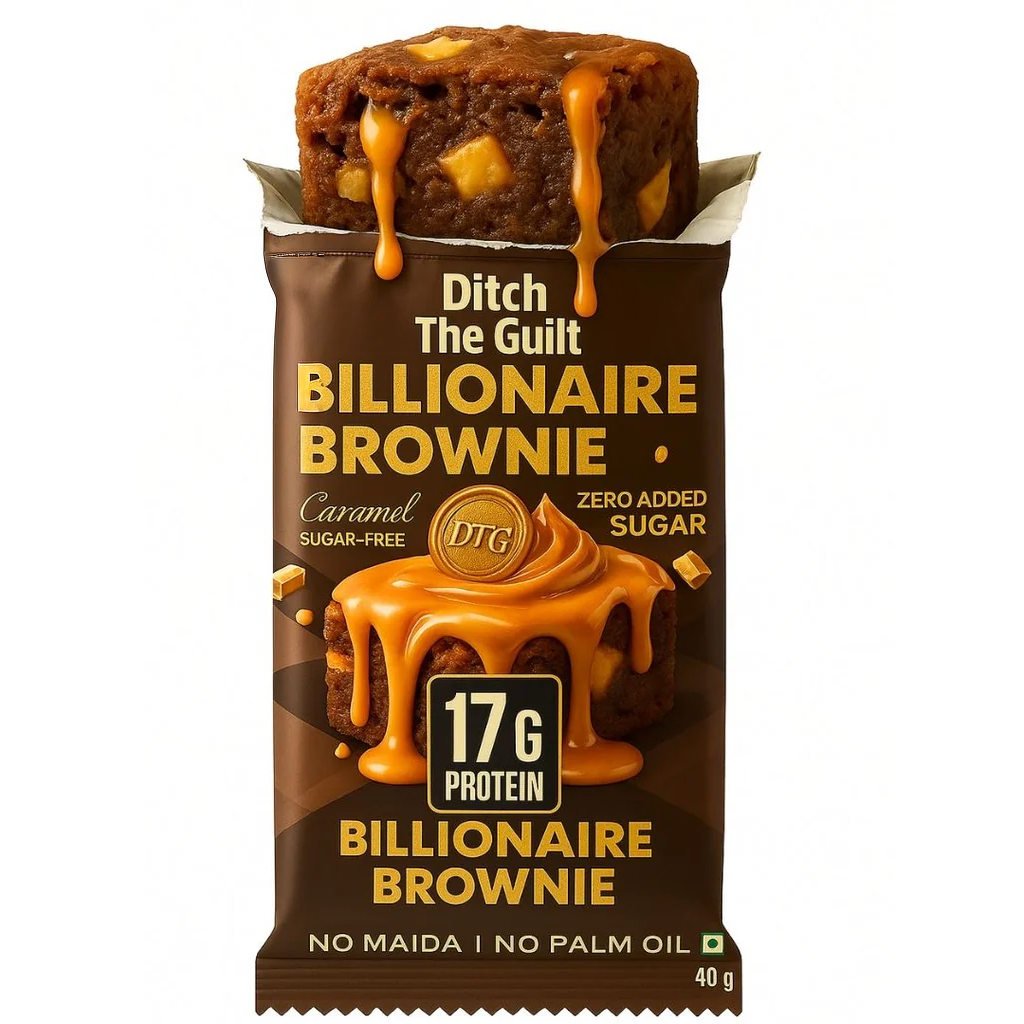 Billionaire Protein Brownie • 17g Protein • Sugar Free & High Protein • 40g