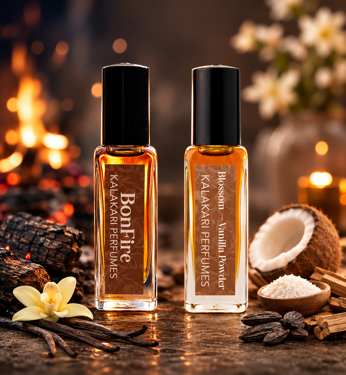 MEN - 2 Perfume set Bonfire & Vanilla Powder