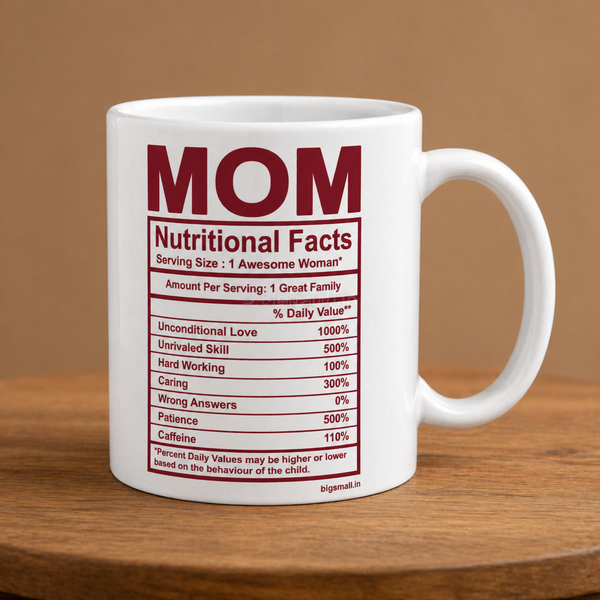 Mom Nutritional Facts Mug