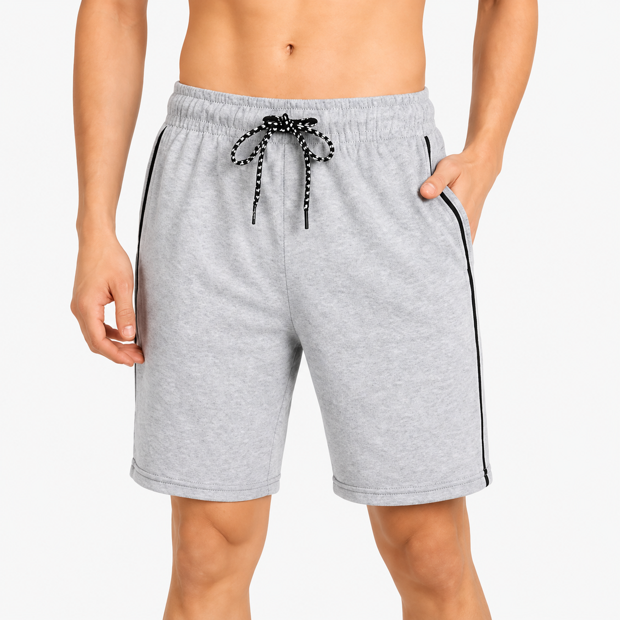 Men's Grey Casual Shorts | Soft Hosiery Fabric | Regular Fit | Side Pockets | Summer Wear