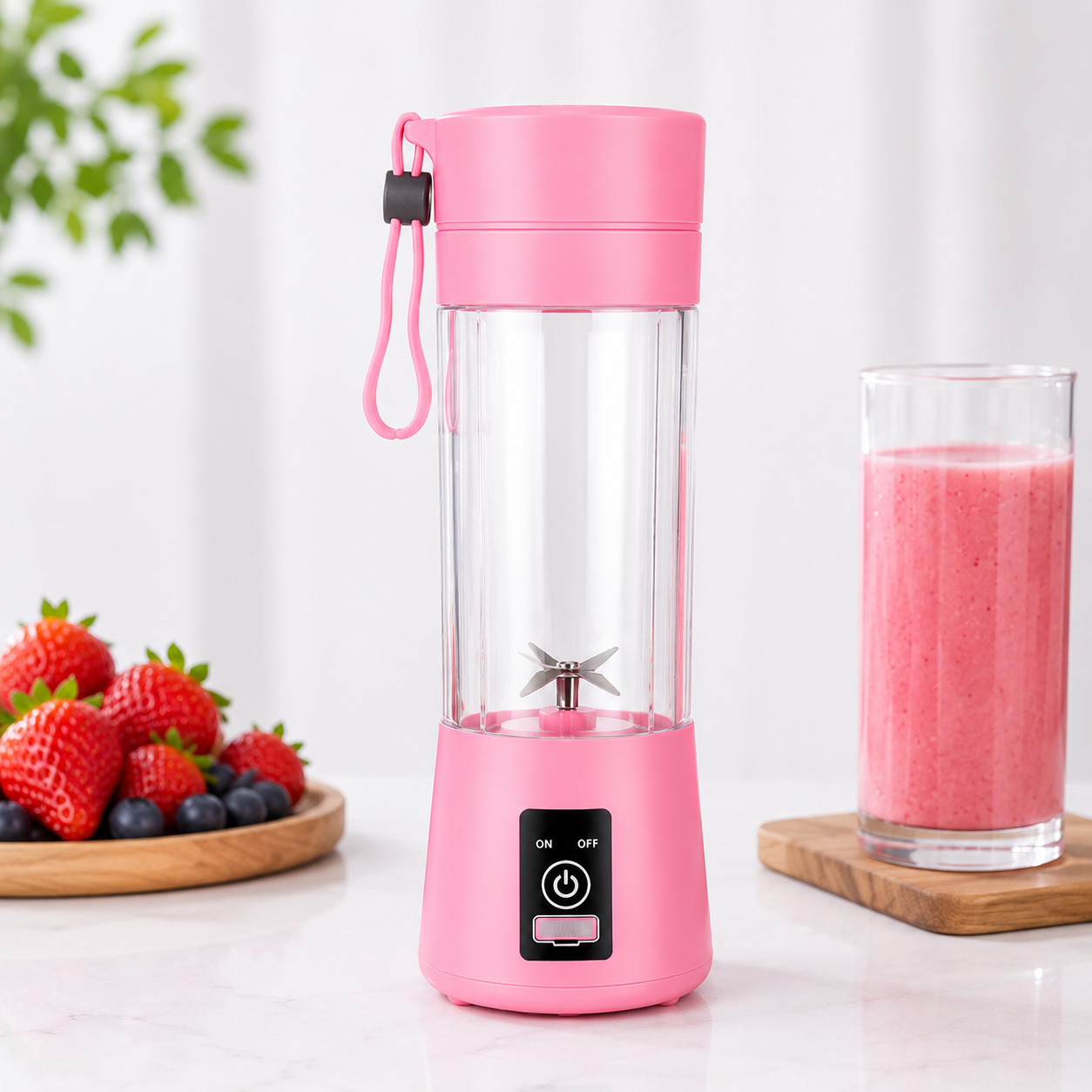 Multi Blade Mini Juicer & Smoothie Maker – 380ML USB Rechargeable | Shakes, Juice & Protein | Lightweight for Travel | Assorted Colours