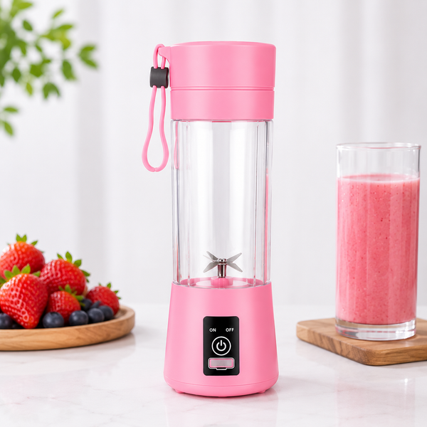 Multi Blade Mini Juicer & Smoothie Maker – 380ML USB Rechargeable | Shakes, Juice & Protein | Lightweight for Travel | Assorted Colours