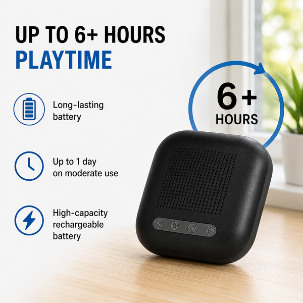 SoundCube Mini Wireless Bluetooth Speaker | 3W Clear Sound | 6+ Hours Playtime | Portable Compact Design | Easy Controls | Black