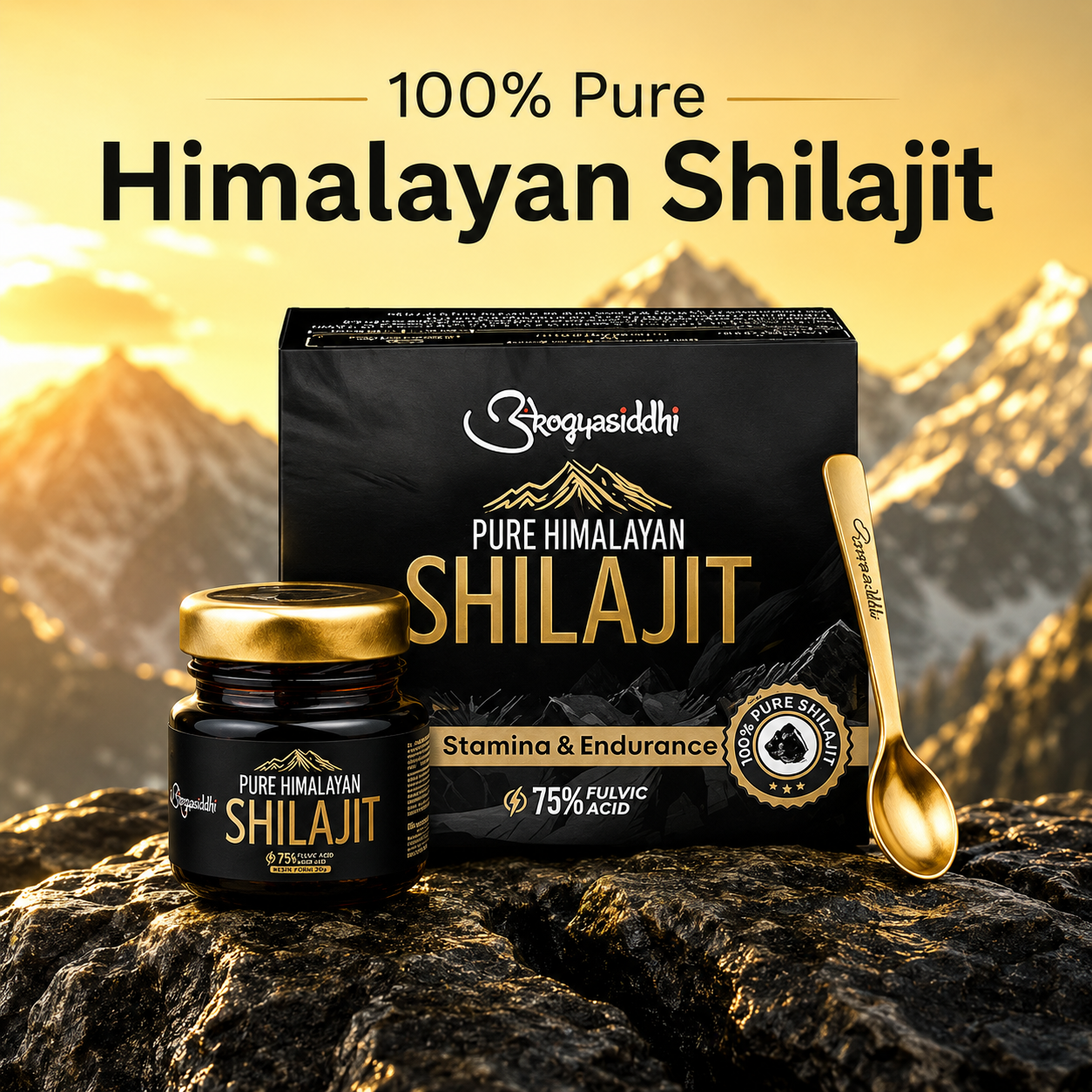 20gm - Pure Himalayan Shilajit Resin | High Concentration Fulvic Acid - 75% | Lab Tested Quality Guaranteed | High Potency Natural Energy & Immune Support