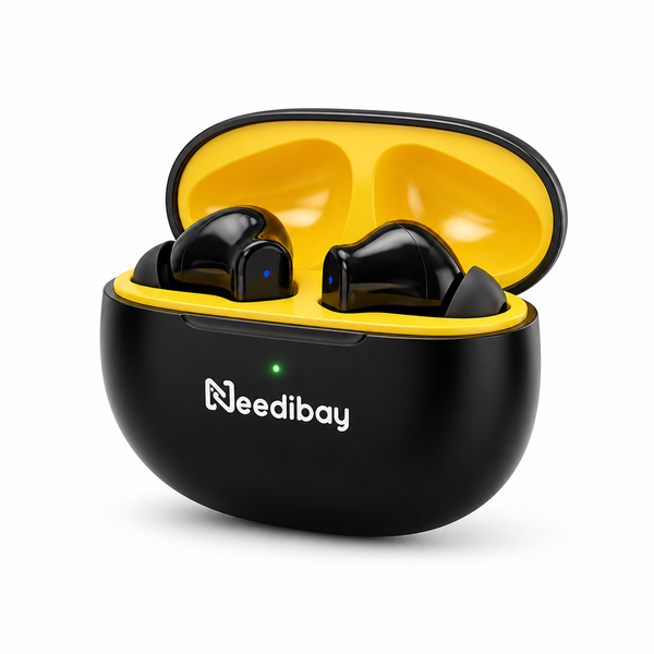 Needibay Wireless Earbuds | Hi-Resolution Sound, 48 Hours Playtime, Bluetooth 5.3, Noise Reduction, Lightweight & Sweatproof