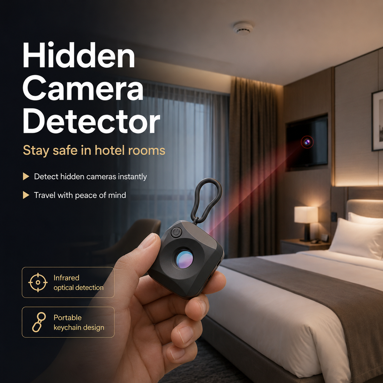 Hidden Camera Detector With Keychain