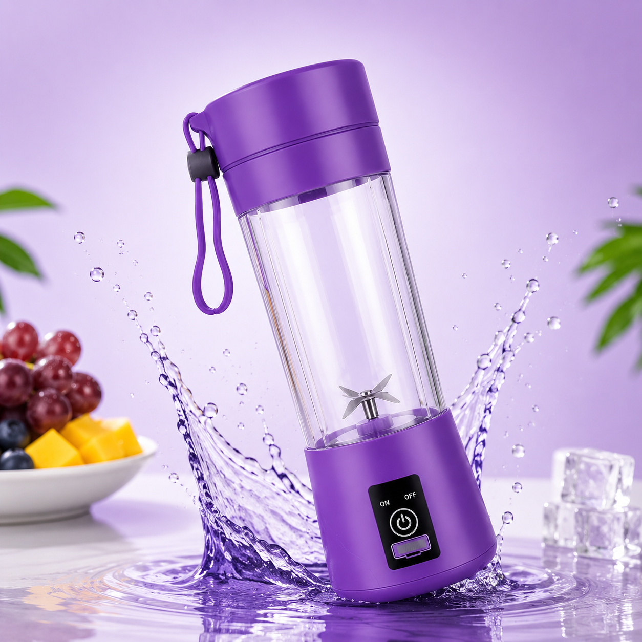 Multi Blade Mini Juicer & Smoothie Maker – 380ML USB Rechargeable | Shakes, Juice & Protein | Lightweight for Travel | Assorted Colours