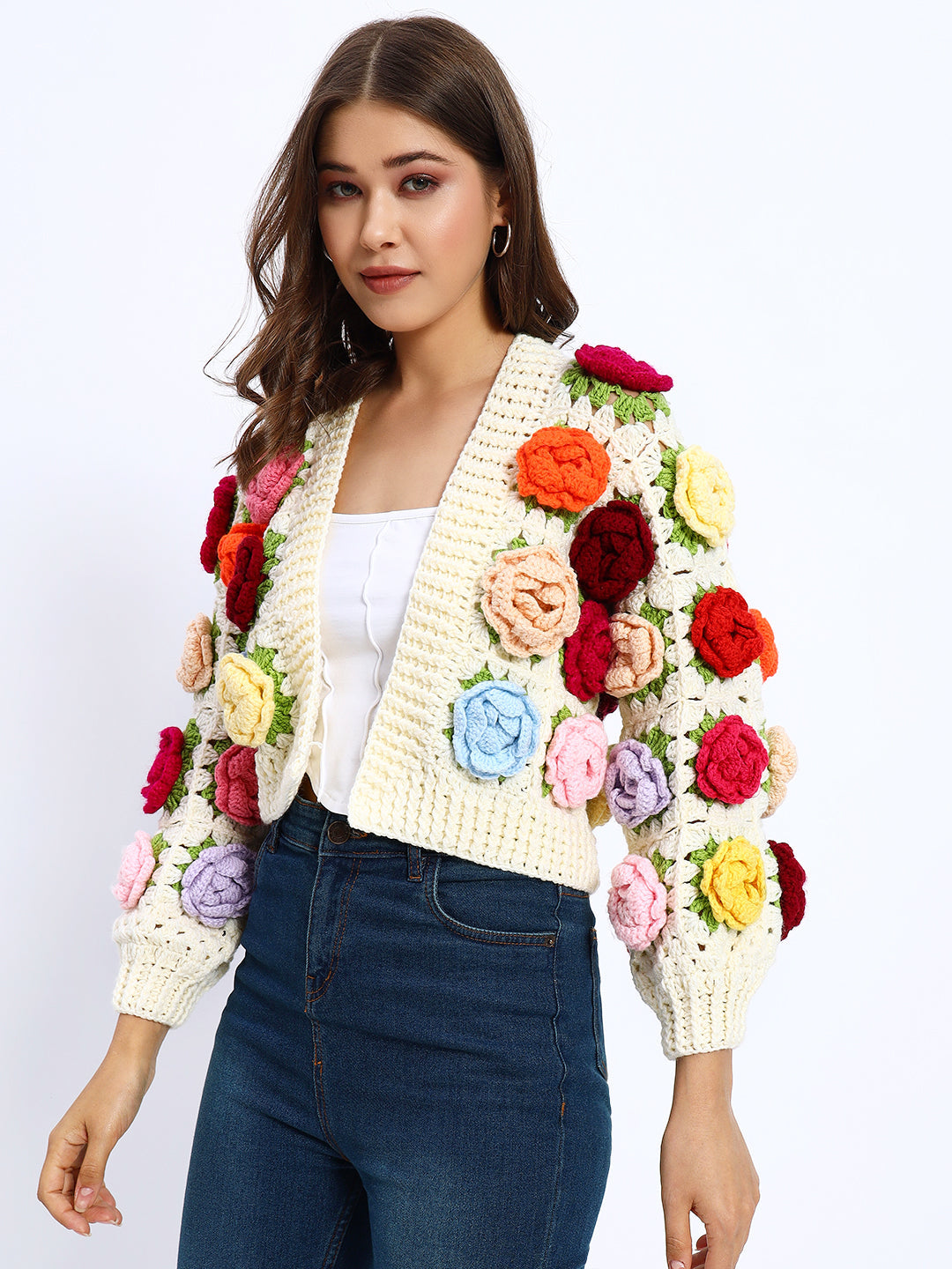 Buy Multicoloured Rose Garden Cardigan in India at Best Price