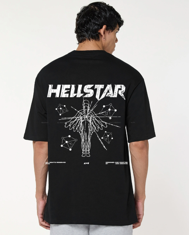 HELLSTAR Tシャツ ブラック Buy Hellstar Black oversized T-shirt in India at Best Price