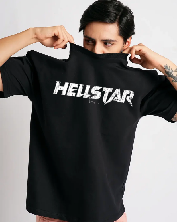 Buy Hellstar Black oversized T-shirt in India at Best Price
