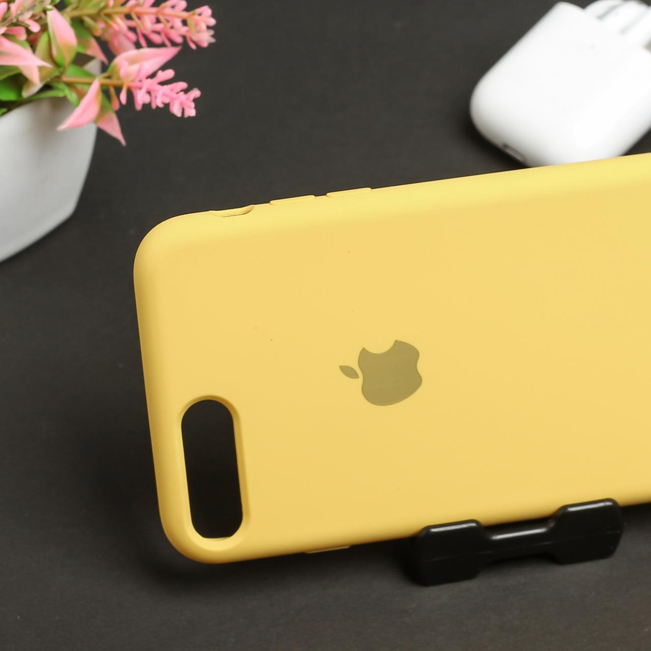 Buy Yellow Original Silicone Case For Apple Iphone Plus in India