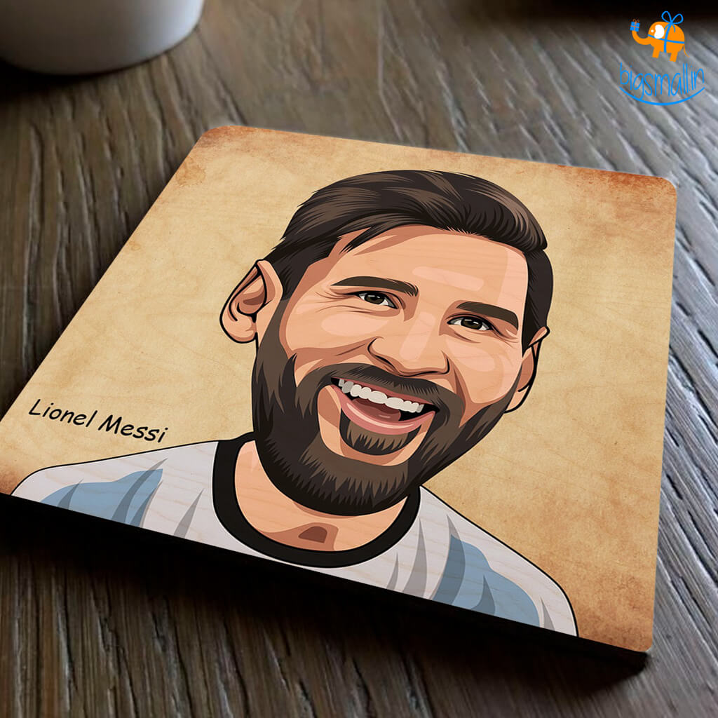 Buy Lionel Messi Wooden Coasters in India at Best Price - Zop