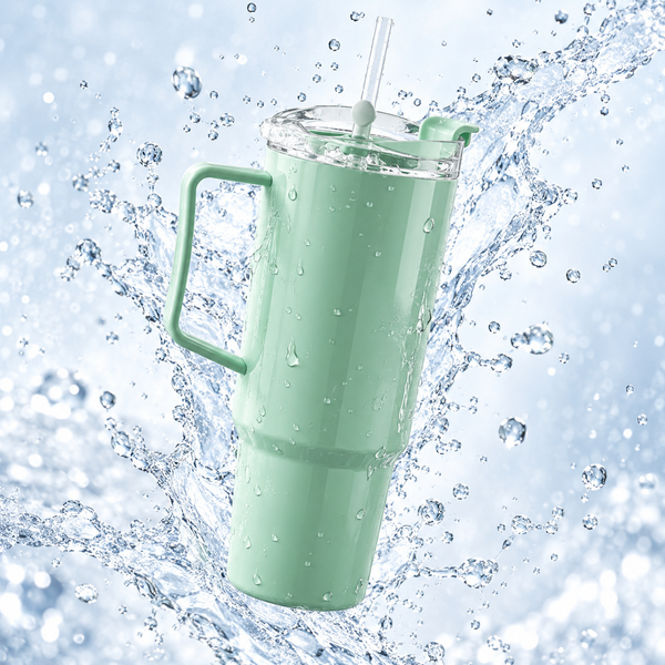 Water Tumbler 1800ml with Handle and Straw Lid