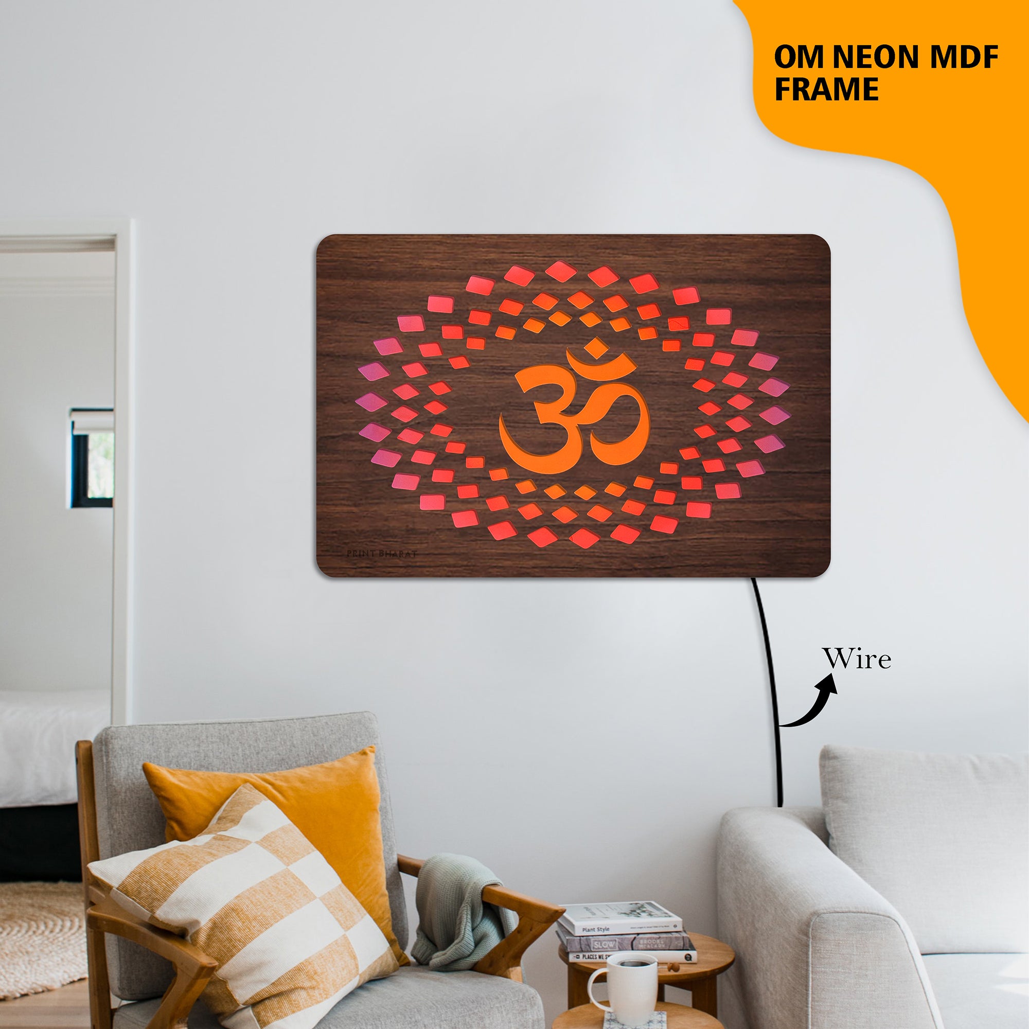 Buy Neon MDF Om Frame in India at Best Price - Zop