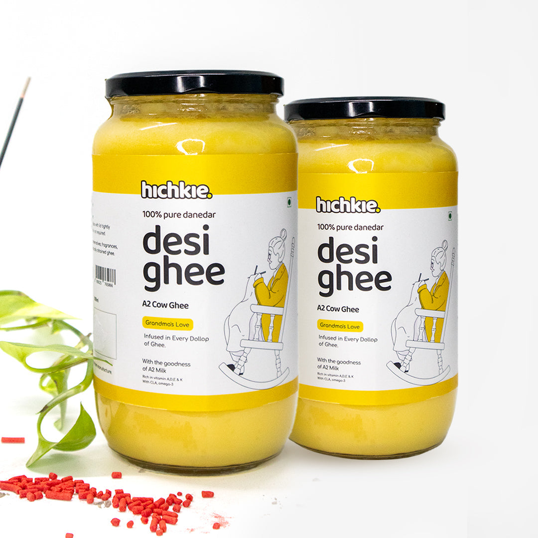 Buy A2 Cow Ghee 2x1000 ml | Pack Of 2 | Bilona Method | Curd-Churned ...