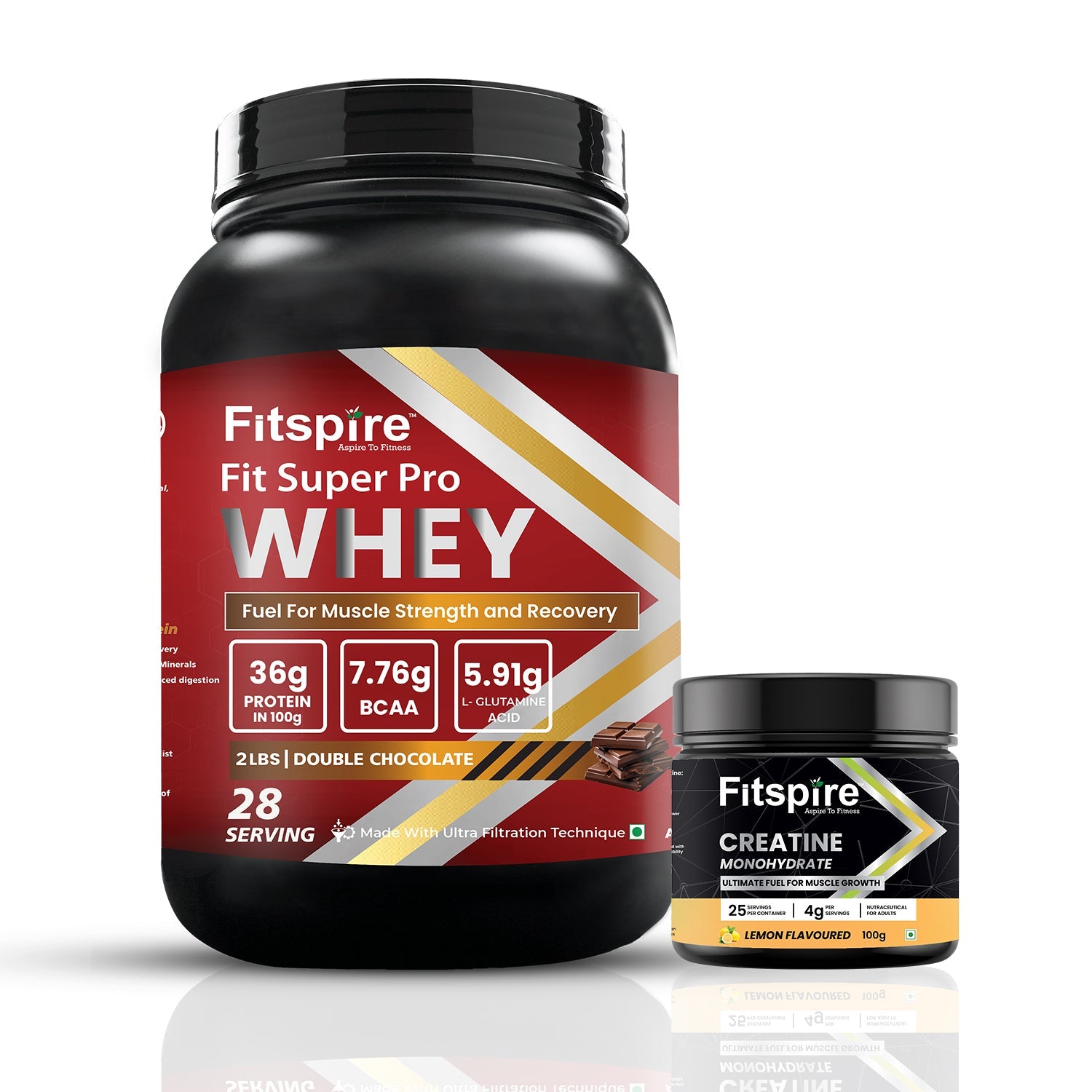 Buy Fit Super Whey Protein Combos (1kg) With Free Creatine in India at ...