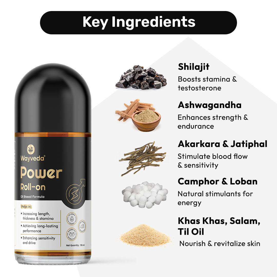 Buy Wayveda Power Roll-On For Men - 50ml | Male Enhancer in India at Best Price - Zop by Shiprocket