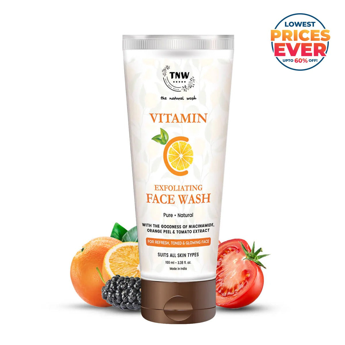 Vitamin C Exfoliating Face Wash - Paraben/Sulphate-Free
