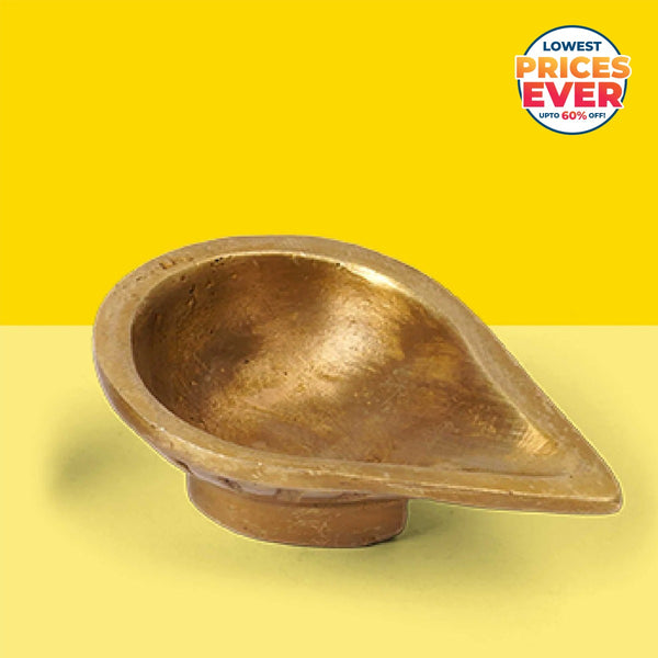 Plain Brass Diya | 100% Pure Brass | Antique Finish