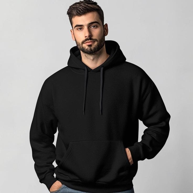 Plain Black hoodie