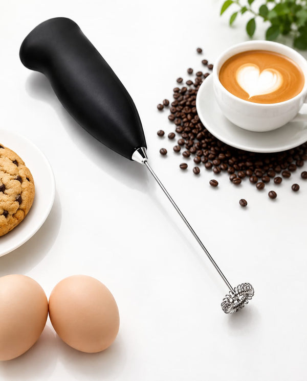 Turbo-Speed Milk Frother & Coffee Whisk – Powerful Portable Handheld Mixer