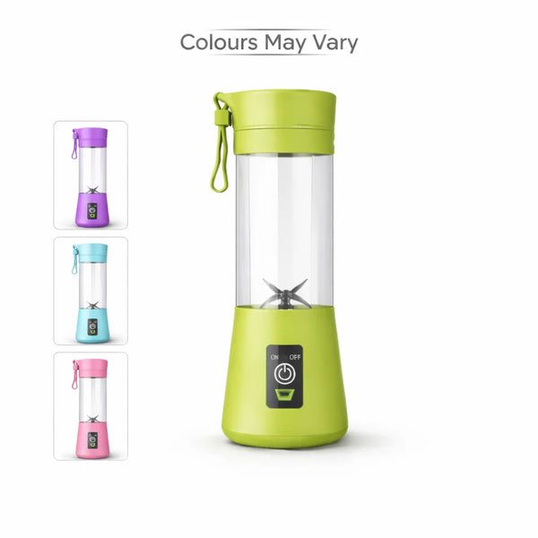 Multi Blade Mini Juicer & Smoothie Maker – 380ML USB Rechargeable | Shakes, Juice & Protein | Lightweight for Travel | Assorted Colours