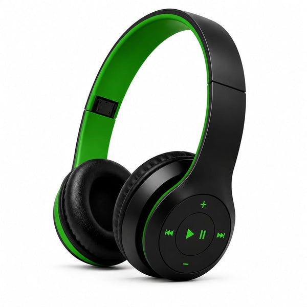 Foldable Wireless Bluetooth Headphones with HD Mic | Deep Bass Stereo Sound | Rechargeable Battery | On-Ear Controls | Comfortable Cushioned Design | Universal Device Compatibility | Color May Vary