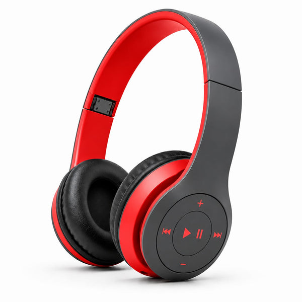 Foldable Wireless Bluetooth Headphones with HD Mic | Deep Bass Stereo Sound | Rechargeable Battery | On-Ear Controls | Comfortable Cushioned Design | Universal Device Compatibility | Color May Vary