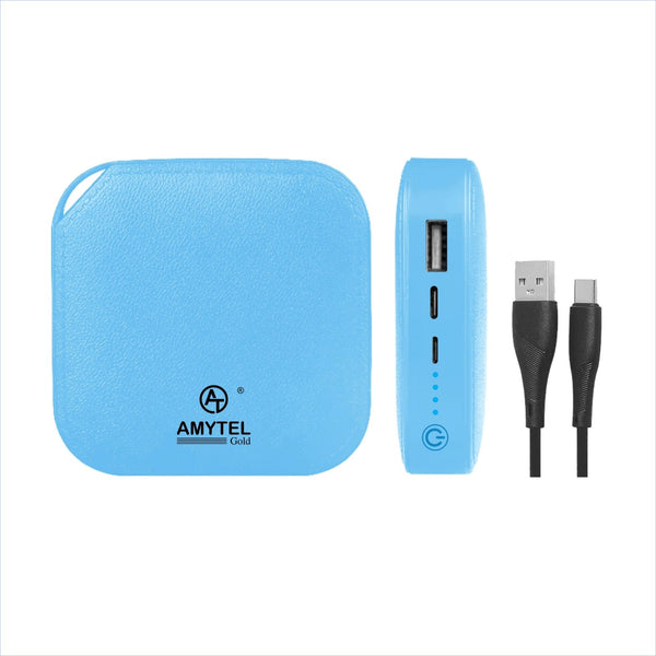 AMYTEL 10000 MAh Mini Pocket Size Power Bank ( Lithium-ion, Power Delivery 2.0, Power Delivery 3.0, Quick Charge 2.0, Quick Charge 3.0 for Laptop, Mobile, Smartwatch, Speaker, Trimmer)