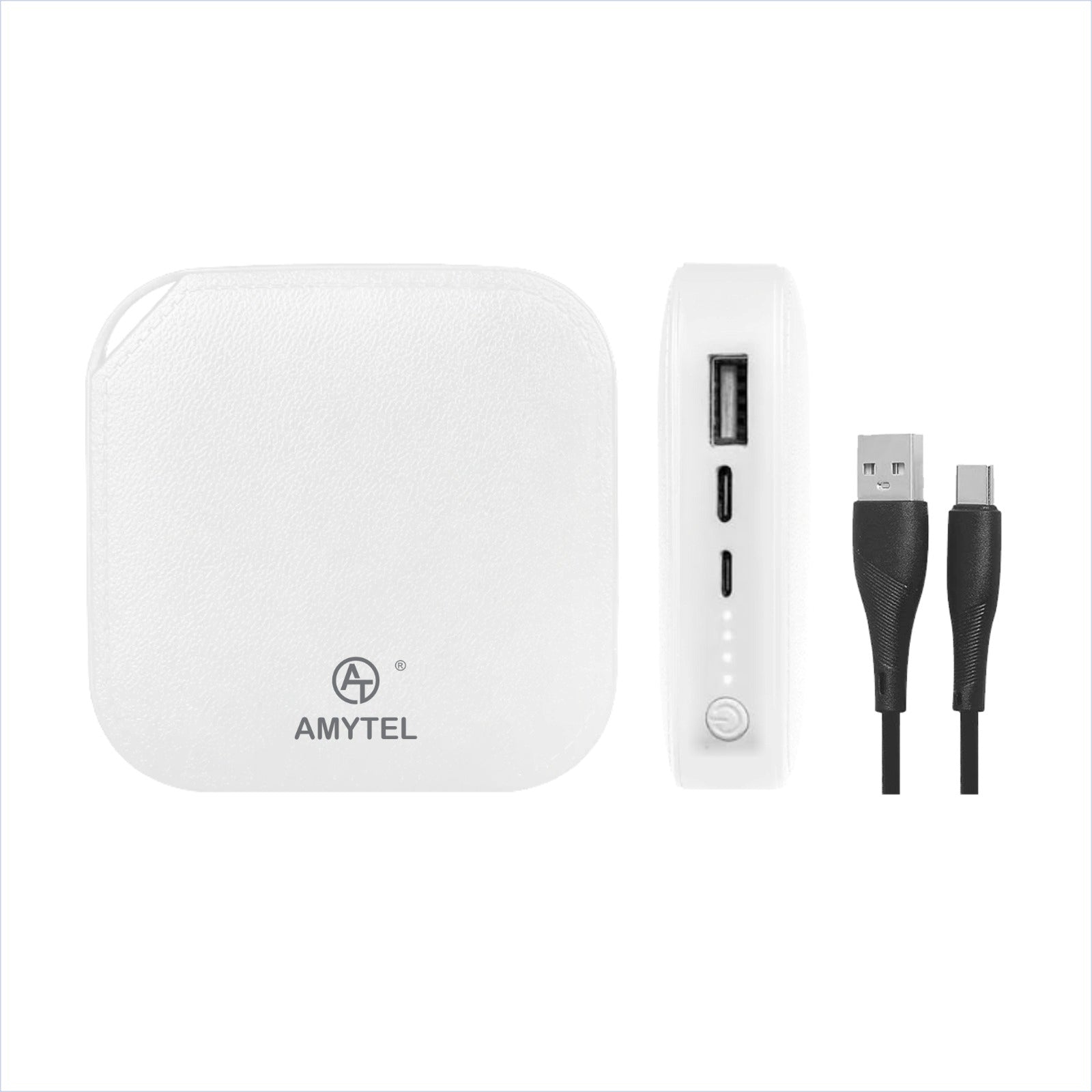 AMYTEL 10000 MAh Mini Pocket Size Power Bank ( Lithium-ion, Power Delivery 2.0, Power Delivery 3.0, Quick Charge 2.0, Quick Charge 3.0 for Laptop, Mobile, Smartwatch, Speaker, Trimmer)