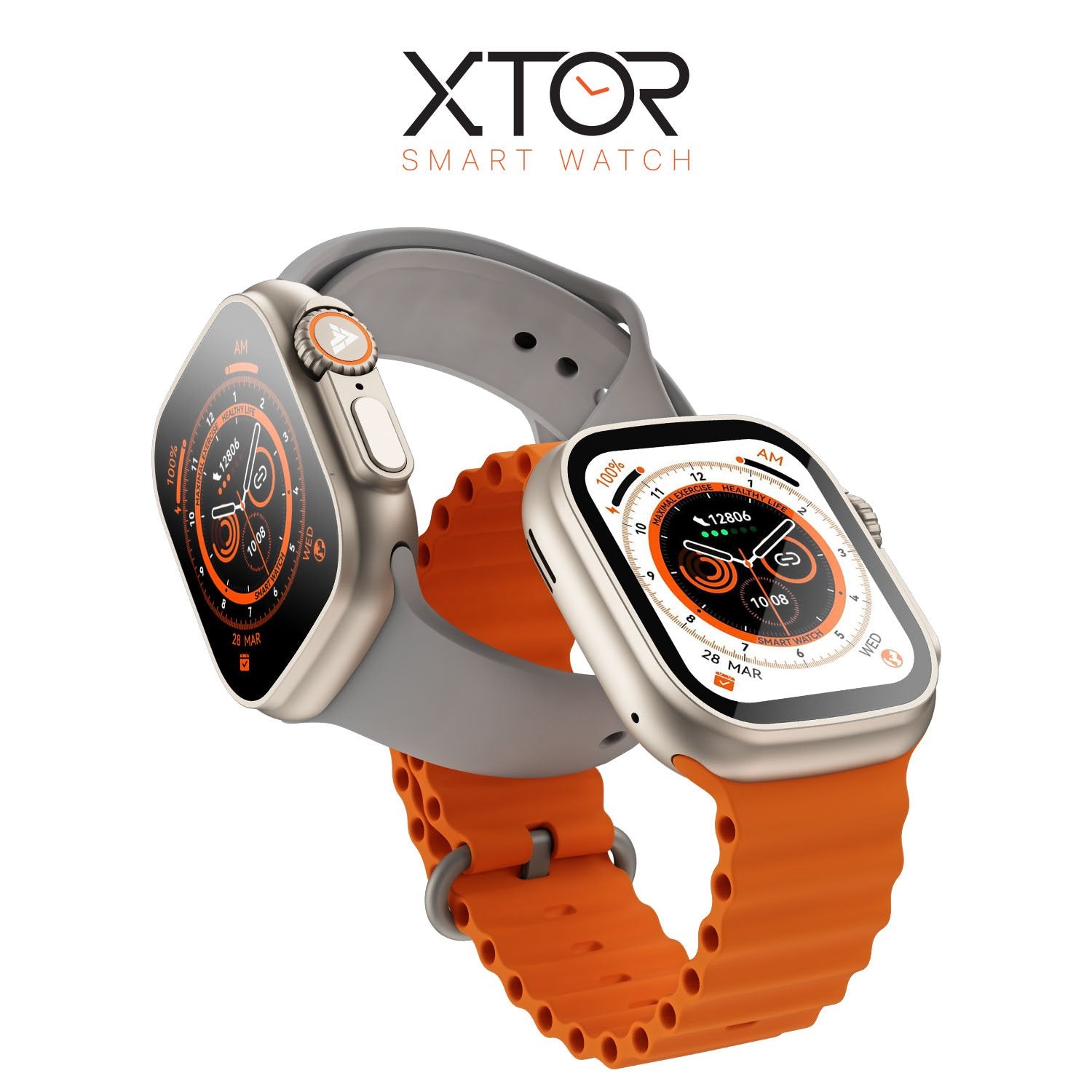 Vaku® XTOR Advanced Bluetooth Calling, Multiple Watch Faces, Multi-Sports Modes, AI Voice Assistance 1.91" HD Display, Heart Rate + ECG Monitoring, Sleep Quality Monitor