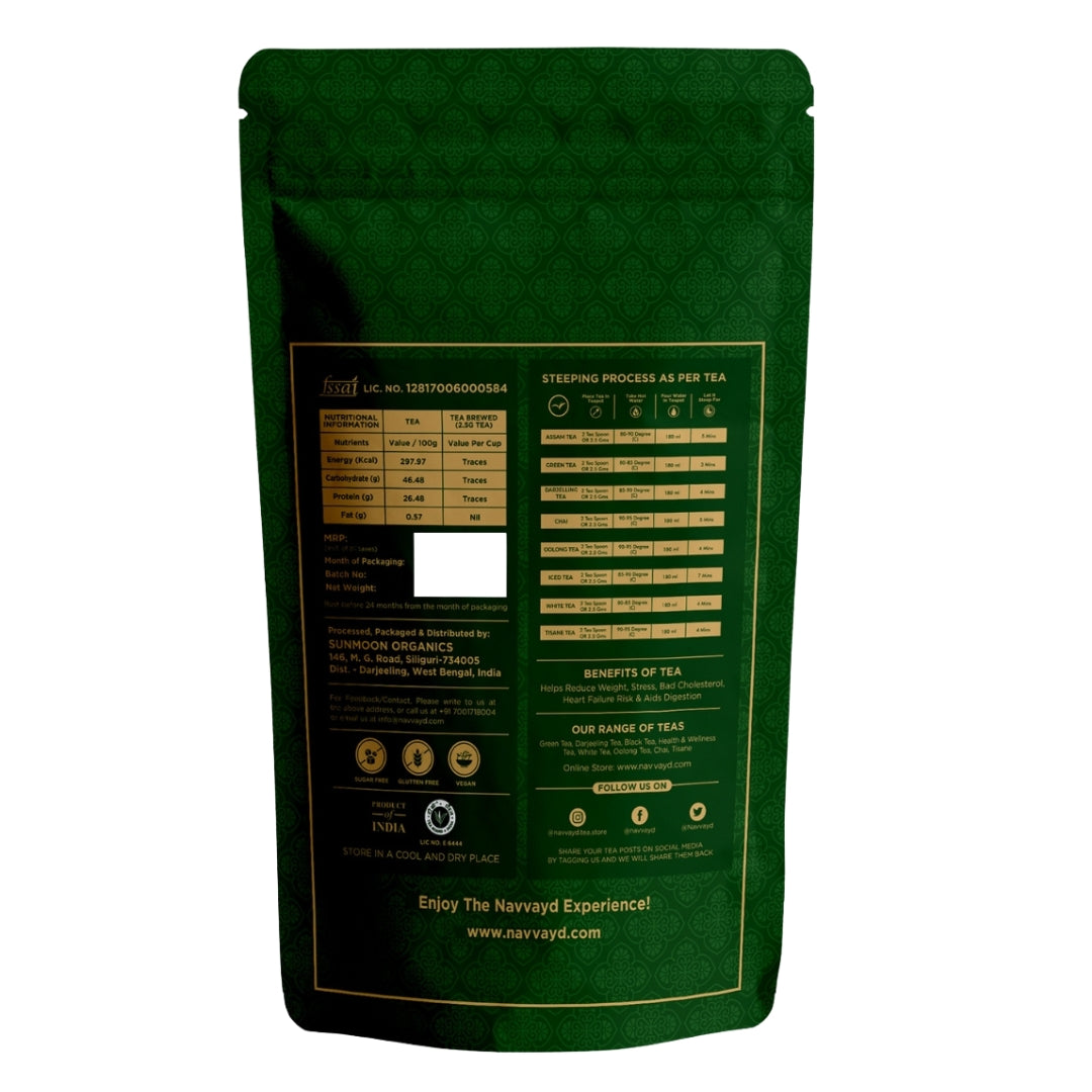 Navvayd Gold Chai | Premium Blend Of Assam Ctc And Darjeeling Leaves