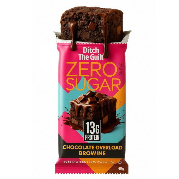 Chocolate Over Load Protein Brownie • 13g Protein • Sugar Free & High Protein • 40g