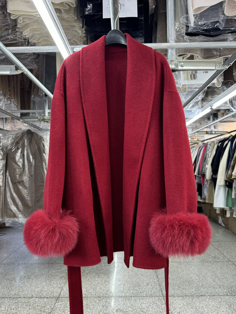 ジャケット・アウター theredthread fur embroidery trench short 19:00- ファッション theredthread fur embroidery trench short