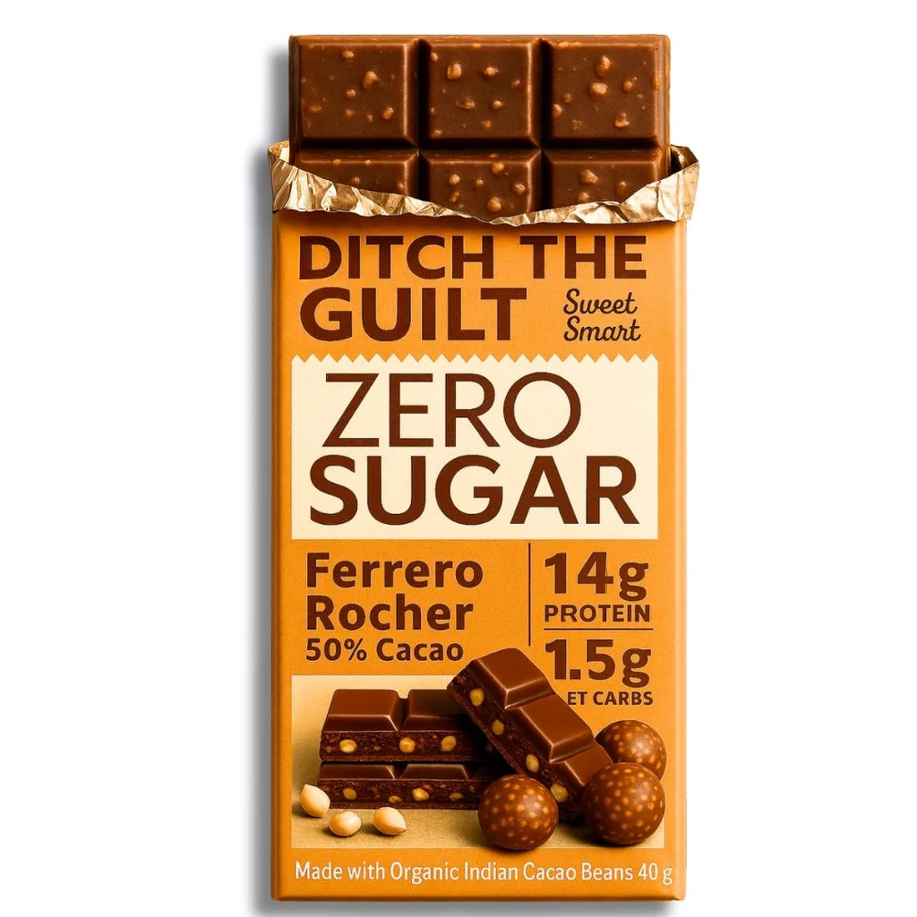 Ferrero Rocher • 14g Protein • Sugar Free Dark Chocolate • 40g bar