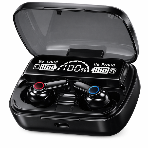 PopX | TWS Wireless Earbuds | Deep Bass | BT 5.3 | Touch Controls | LED Display Case | Type-C Fast Charging | Up to 40H Playtime