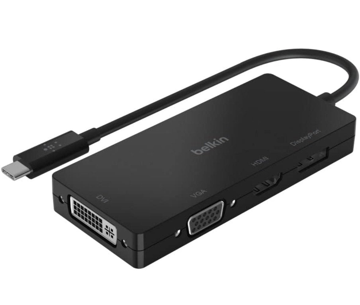 Buy Belkin USB-C Multi Port Display Adapter (with Tethered USB-C Cable ...